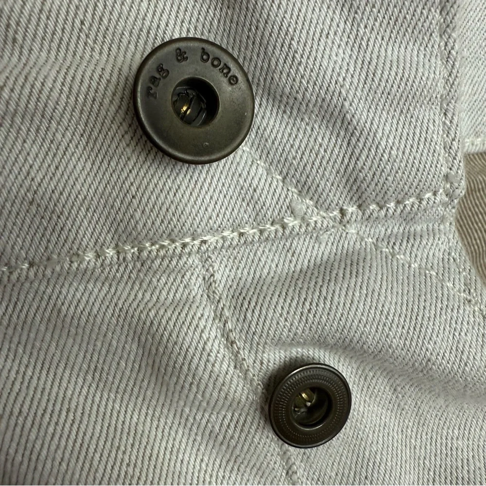 Rag & Bone Fit Slim 2 Ecru Denim Button Fly Jeans